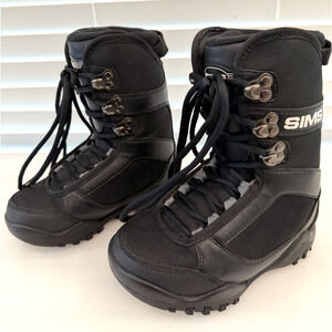 SIMS Snowboard Boots - Youth - Junior - Size: 2 - Black - Nice!